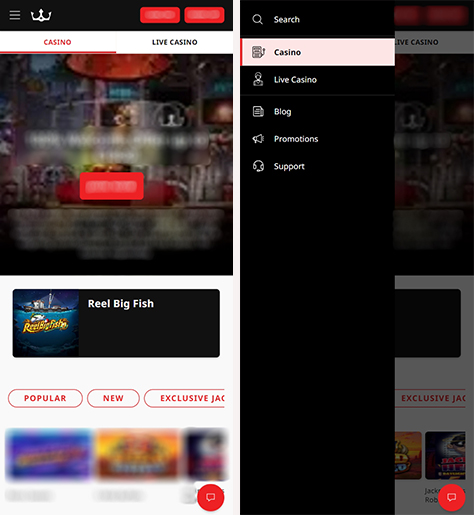 Казино на экране мобильного устройства