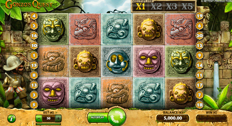 Геймплей Gonzo’s Quest (NetEnt)