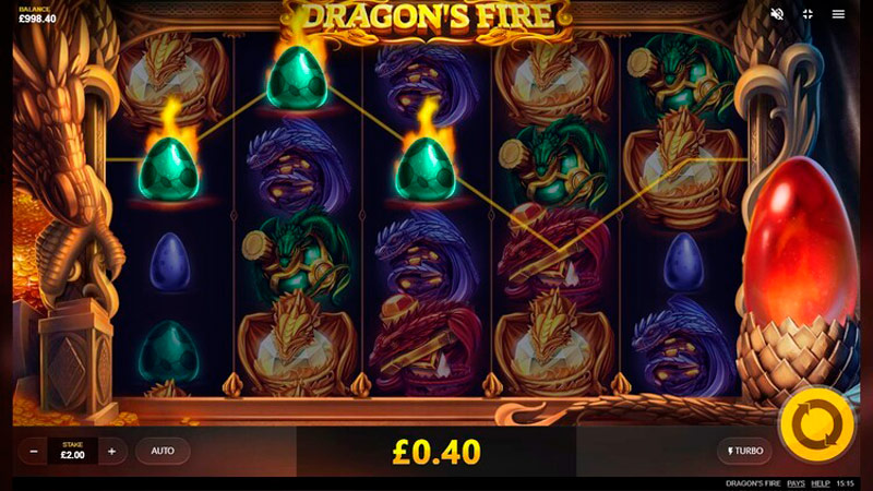 Выигрыш в автомате Dragon’s Fire