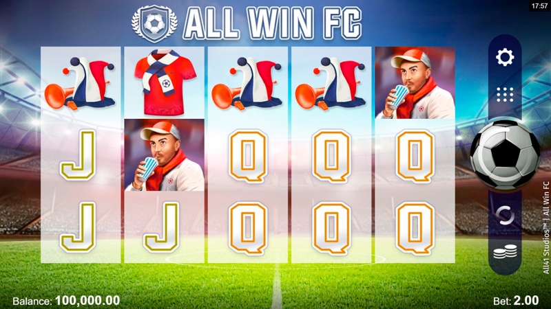 Дизайн слота All Win FC от Microgaming